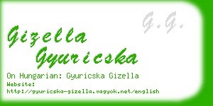 gizella gyuricska business card